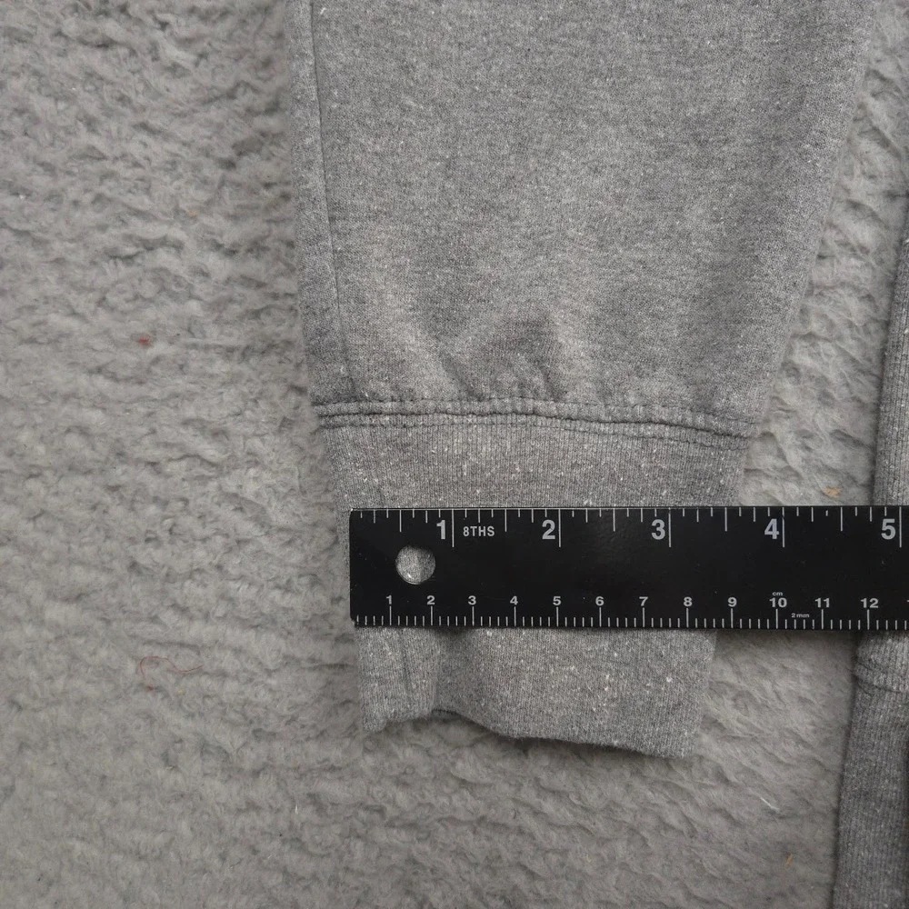 The North Face Mens M Gray Quarter Zip Pullover Sweatshirt Fleece Lined